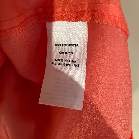 Cleo Sleeveless blouse. Orange/coral. Sz 8 - Picture 4 of 4